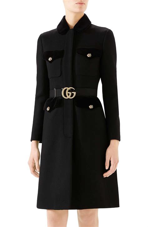 grey wool coat gucci womens|Gucci coats for women.